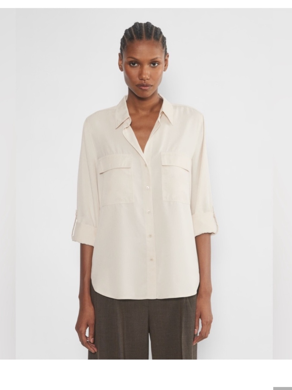Babaton Cream/Tan utility shirt